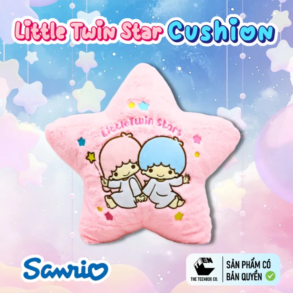 Gối Mặt Little Twin Star Chính Hãng – Gối Ôm Thú Bông Cao Cấp, Trang Trí Phòng Ngủ Dễ Thương, Teenbox Phân Phối - Alternate