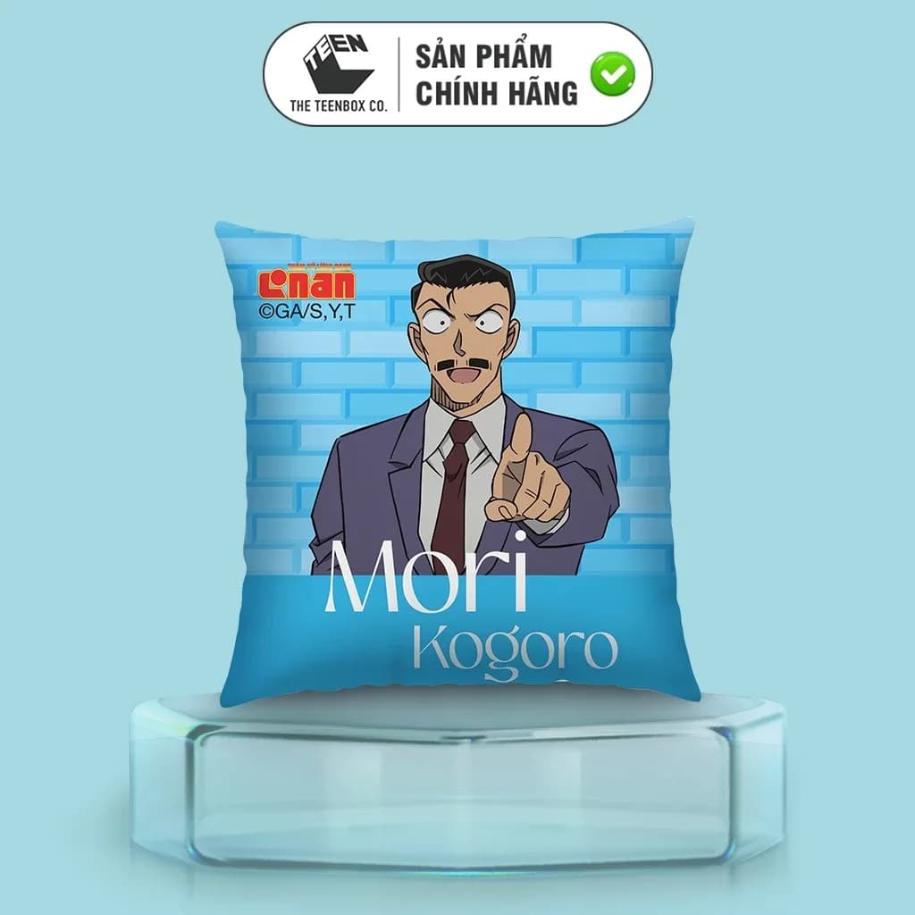Gối Bông Mori Kogoro Chính Hãng TAGGER – Conan Movie 2025 (30x30cm) | Teenbox Phân Phối