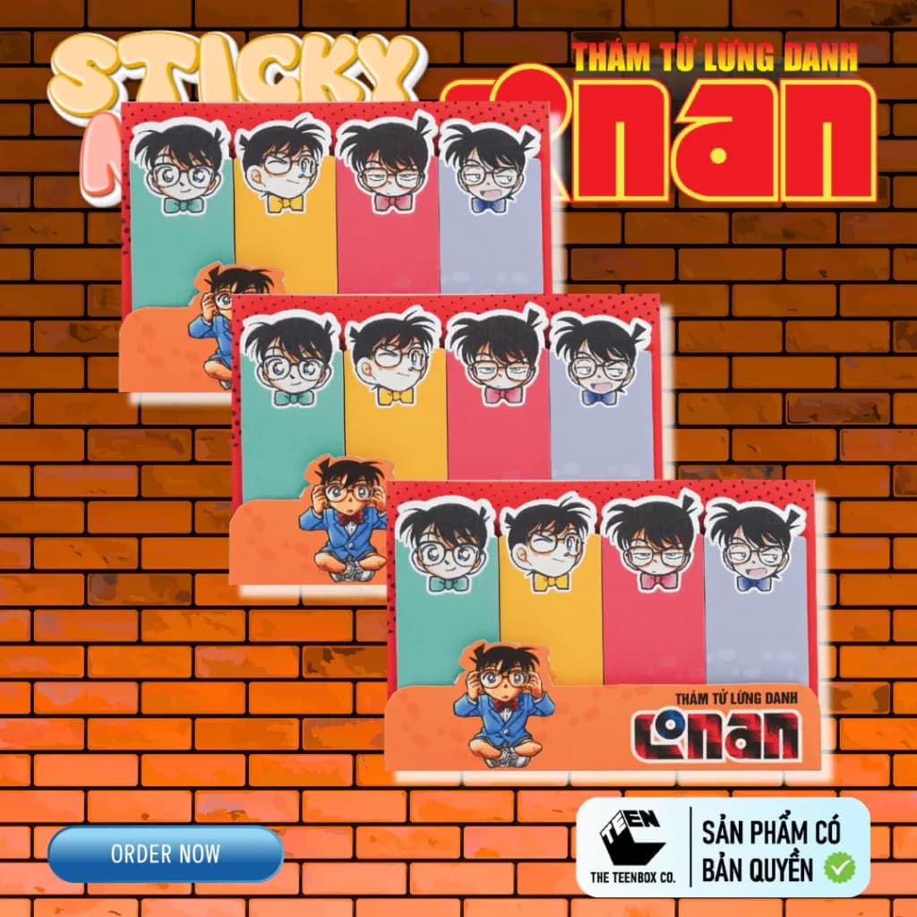 Giấy Ghi Chú Conan Chibi 2024 – Sticky Note Dễ Thương, Sản Phẩm Chính Hãng, Phân Phối Bởi Teenbox - Alternate