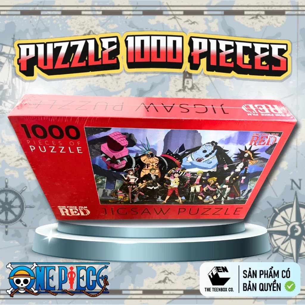 Tranh Xếp Hình One Piece Film Red Chính Hãng 1.000 mảnh và 500 mảnh – Jigsaw Puzzle – Hình Luffy & Băng Mũ Rơm - Alternate