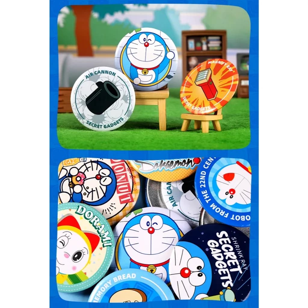 Hộp Mù 2 Huy Hiệu Doraemon Chính Hãng ROCK