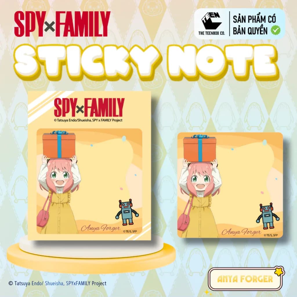 Giấy Ghi Chú SPY x FAMILY - Gia Đình Forger (50 Tờ), Sản phẩm chính hãng, Sản xuất bởi Teenbox - Alternate